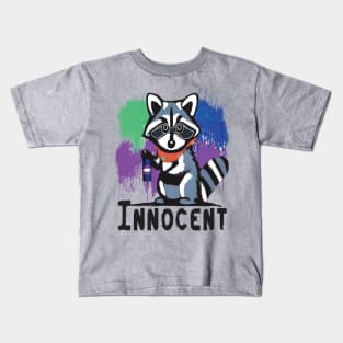 The Raccoon is Innocent Kids T-Shirt
